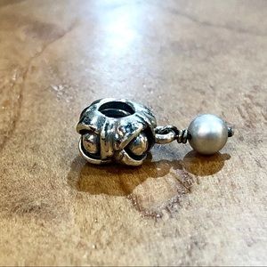 Pandora Grey Pearl Dangle Charm